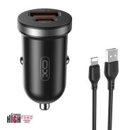 xo-cc56-usb-c-billader-pd-30w-qc-usb-ausb-c-lightningusb-a-kabel-sort