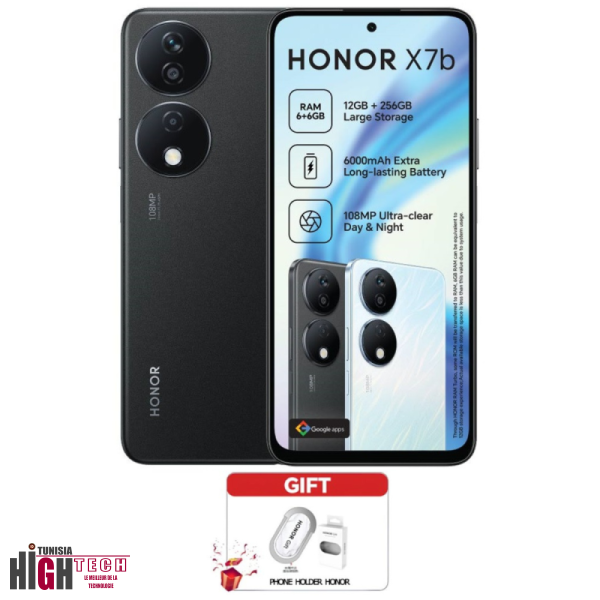 smartphone-honor-x7b-6-go-256-go-noir-avec-support-huawei-pour-smartphone-offert